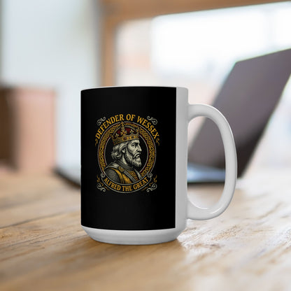 Alfred the Great Defender of Wessex Ceramic Mug, (11oz, 15oz)