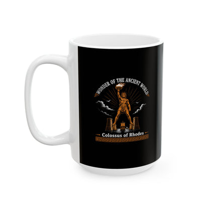 Colossus of Rhodes Wonder of Ancient World Ceramic Mug, (11oz, 15oz)