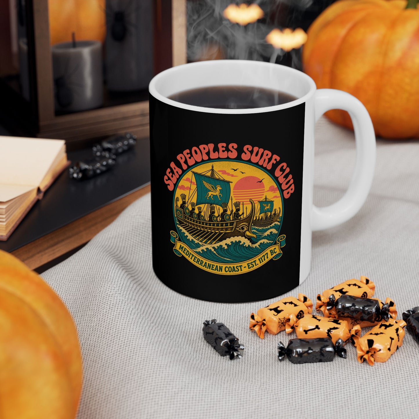 Sea People's Surf Club Ceramic Mug, (11oz, 15oz)