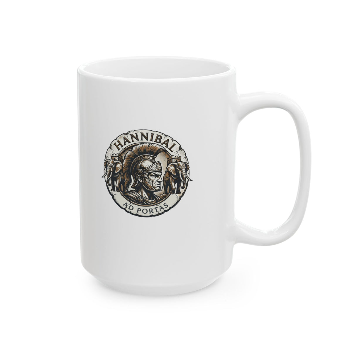 Hannibal Ad Portas Medallion Ceramic Mug, (11oz, 15oz)