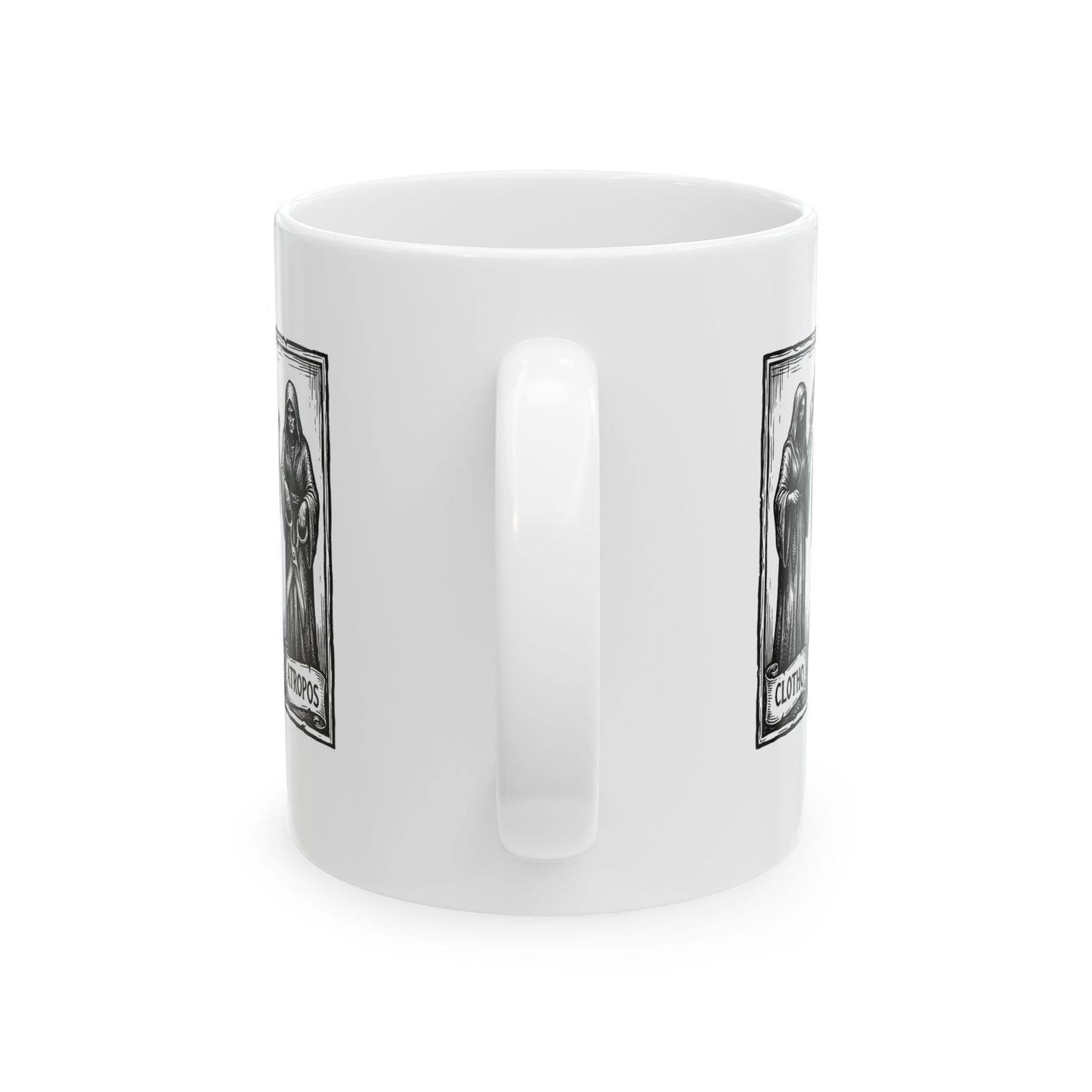 The 3 Fates Clotho Lachesis Atropos Ceramic Mug, (11oz, 15oz)