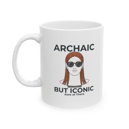 Kore of Thera Archaic Iconic Ceramic Mug, (11oz, 15oz)