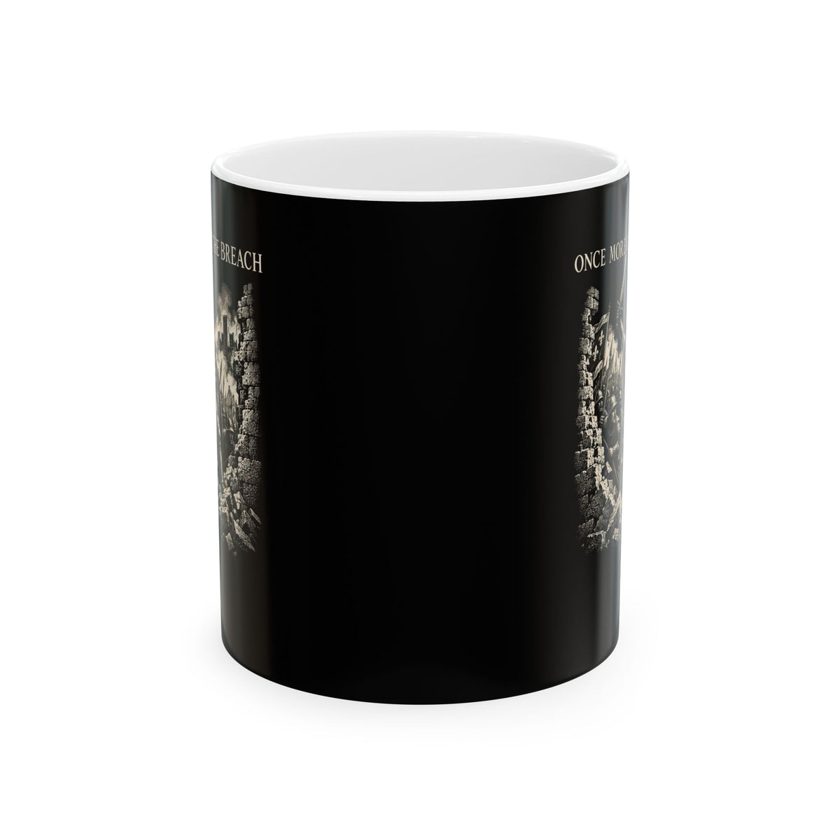 Henry V Unto The Breach Engraving Ceramic Mug, (11oz, 15oz)
