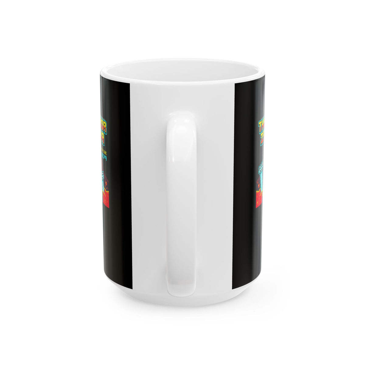 Pompeii Floor is Lava 8 Bit Ceramic Mug, (11oz, 15oz)