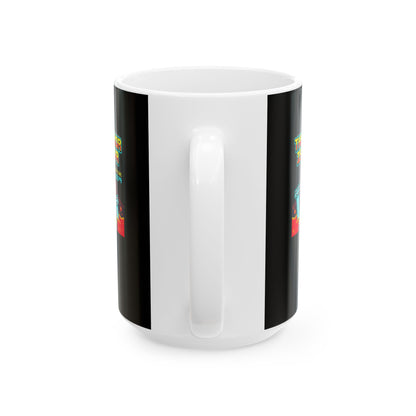 Pompeii Floor is Lava 8 Bit Ceramic Mug, (11oz, 15oz)