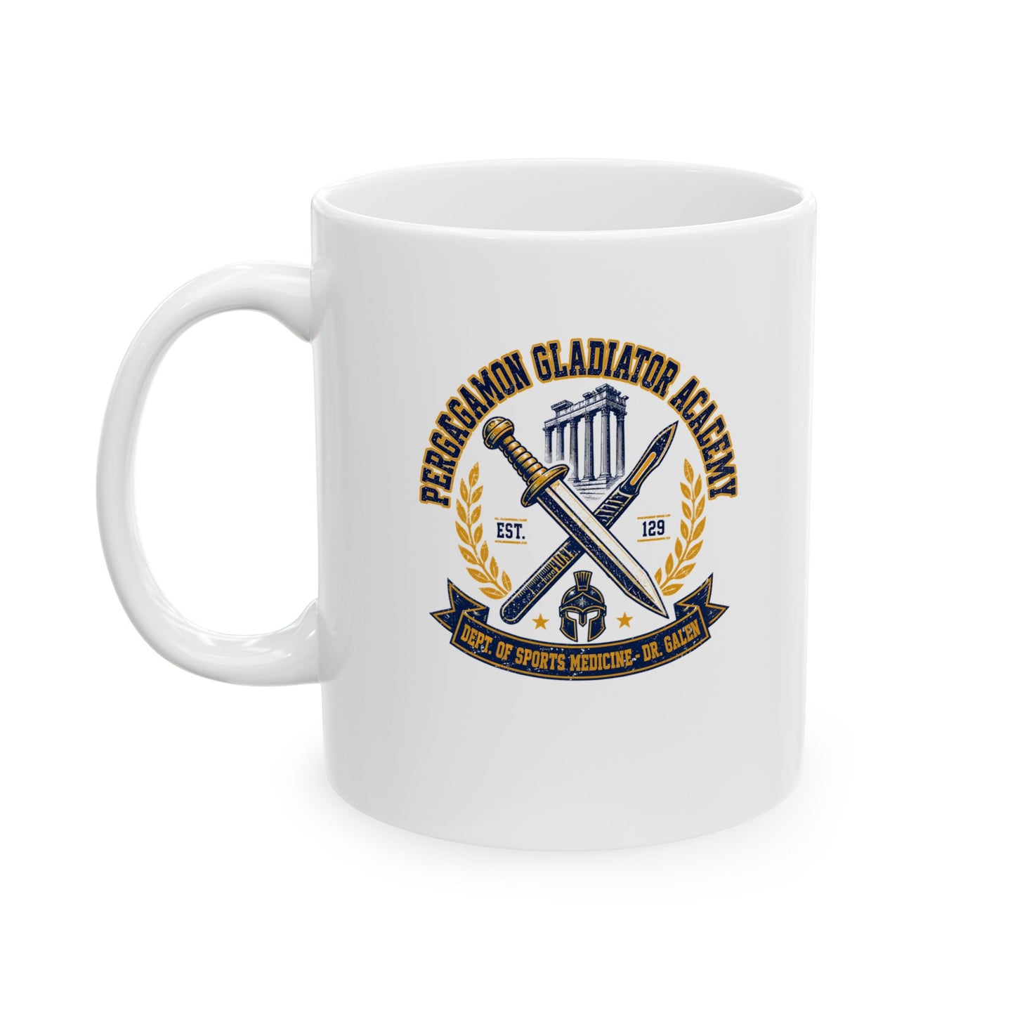 Galen of Pergamon Gladiator Doctor Ceramic Mug, (11oz, 15oz)