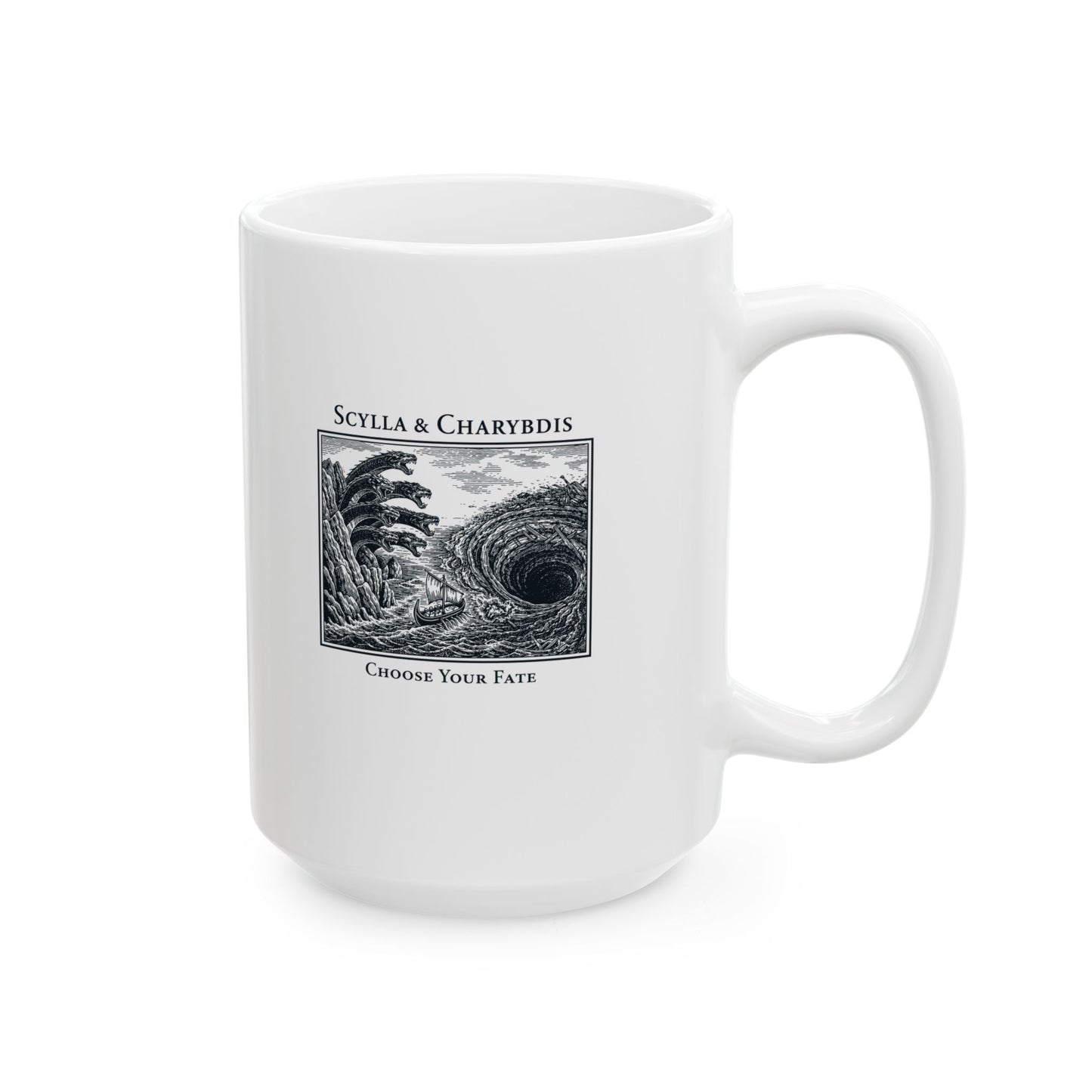 Scylla Charybdis Choose Your Fate Ceramic Mug, (11oz, 15oz)