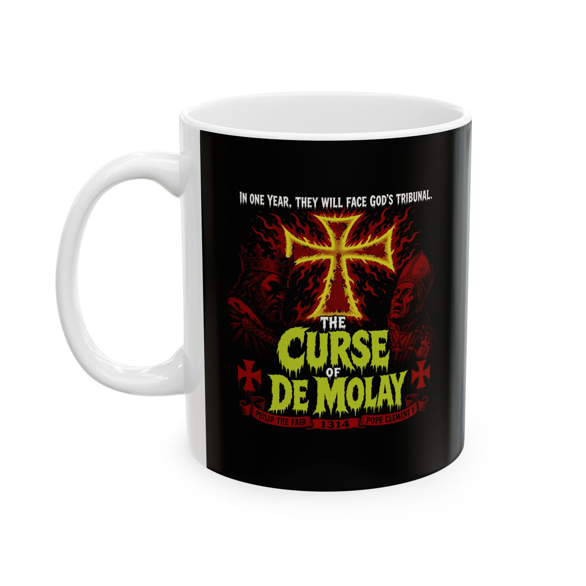 Curse of De Molay Templar B Movie Ceramic Mug, (11oz, 15oz)
