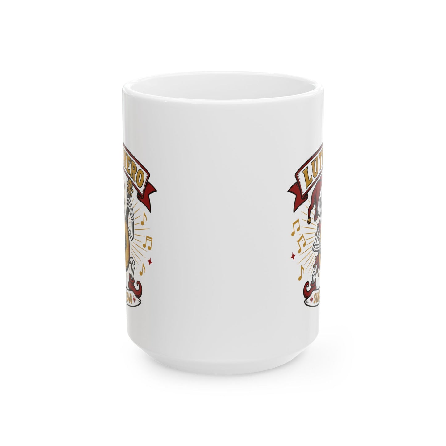 Medieval Bard Lute Hero Ceramic Mug, (11oz, 15oz)