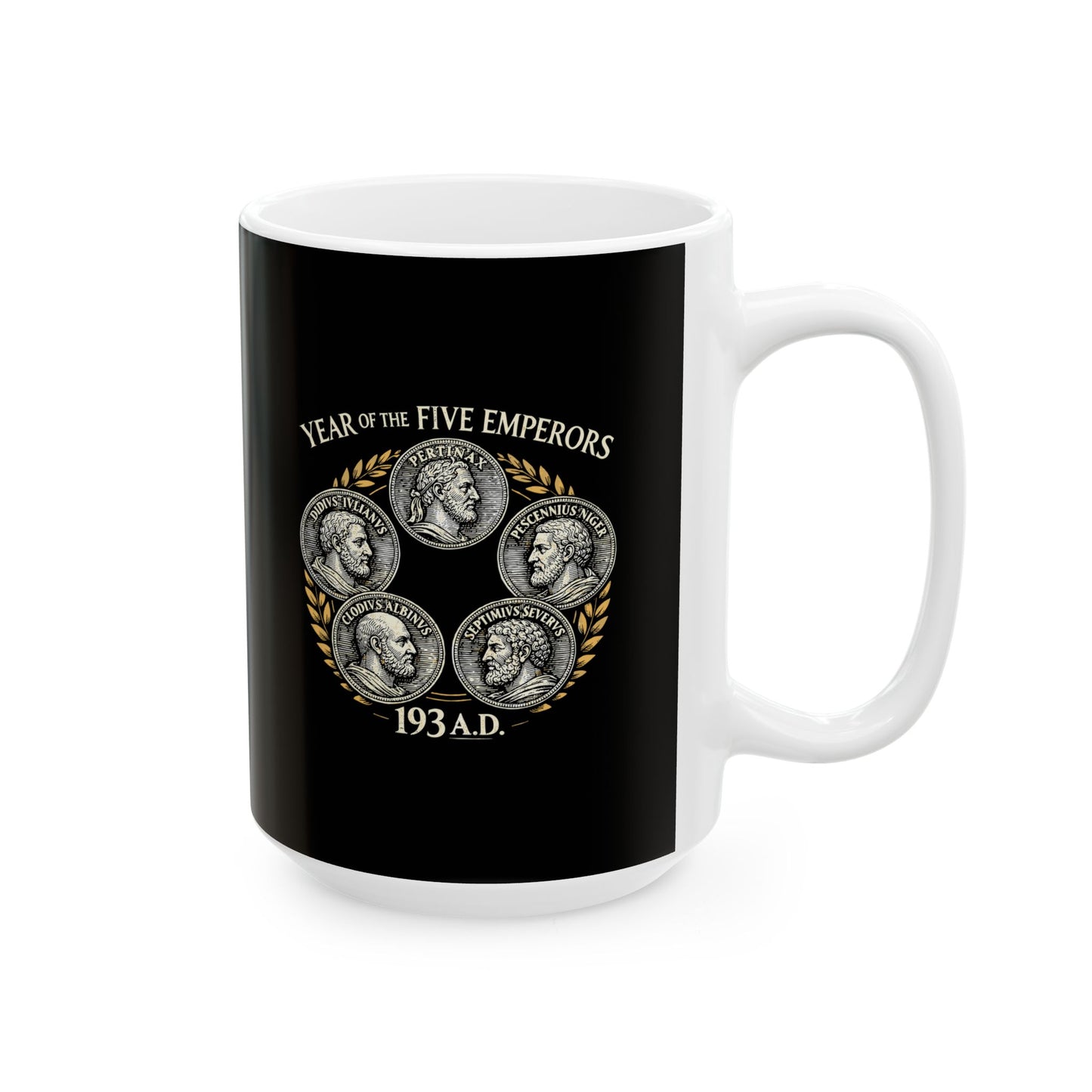 Year of the 5 Emperors Septimus Severus  Ceramic Mug, (11oz, 15oz)