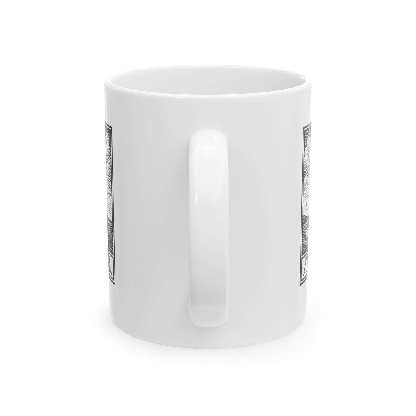 Pharos Stamp Ceramic Mug, (11oz, 15oz)