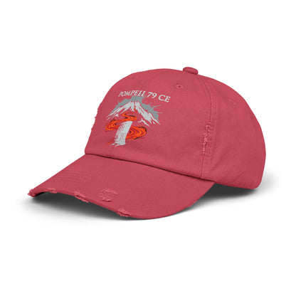 Pompeii 79 CE Vesuvius Unisex Distressed Cap