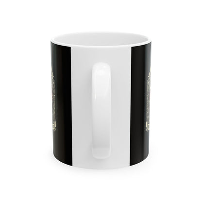 Black Plague Death Makes Equal in Latin Ceramic Mug, (11oz, 15oz)