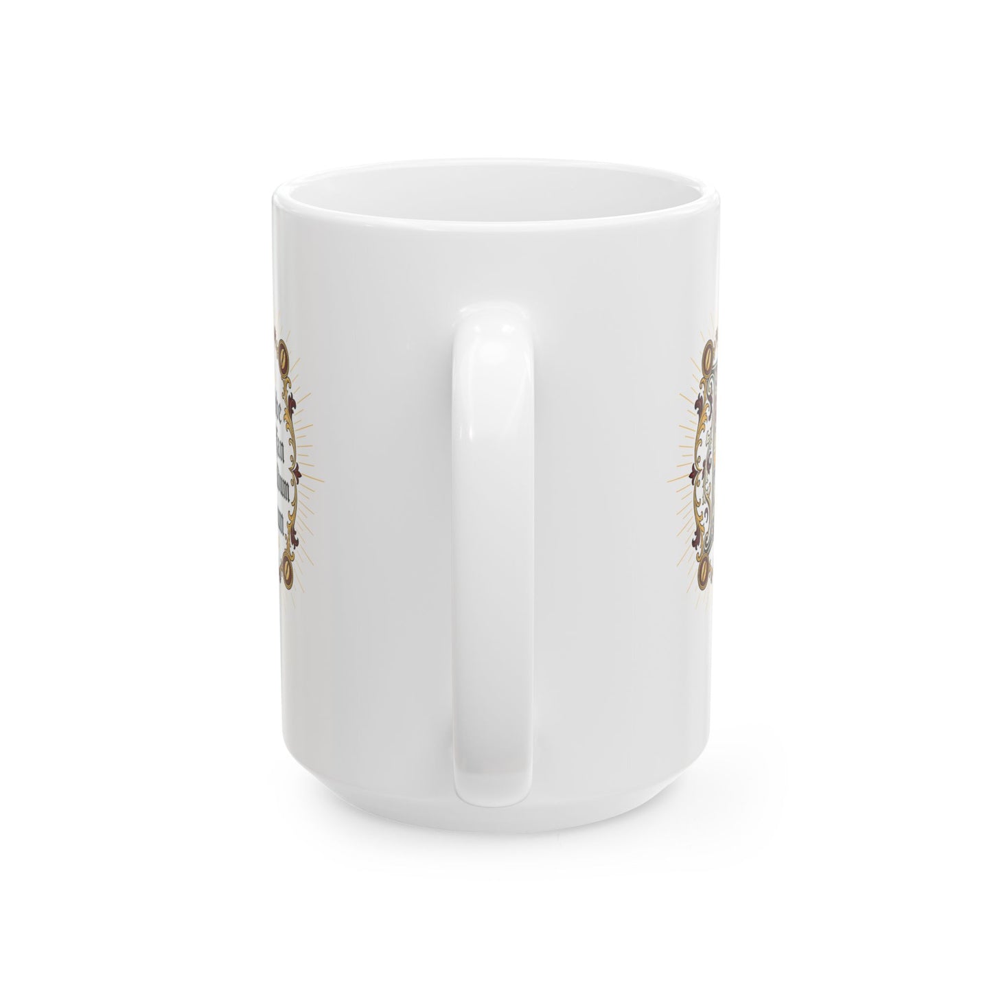 I Live on Coffee Poetry Old English Ceramic Mug, (11oz, 15oz)