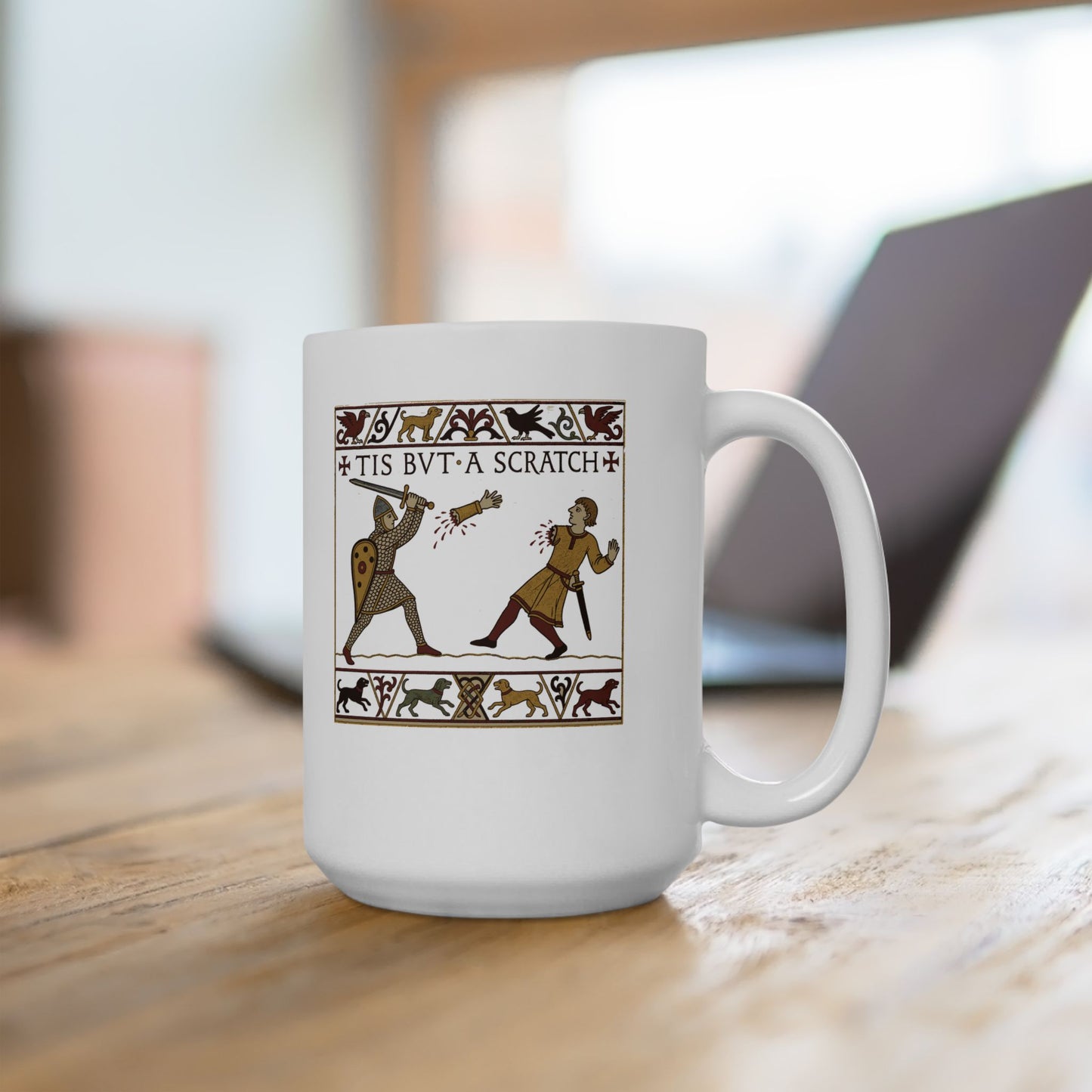 Tis But A Scratch Tapestry Ceramic Mug, (11oz, 15oz)