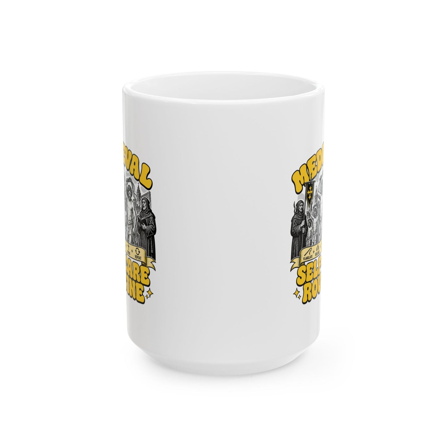 Flagellants Medieval Self Care Ceramic Mug, (11oz, 15oz)