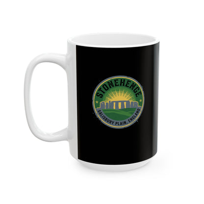 Stone Henge Badge Ceramic Mug, (11oz, 15oz)