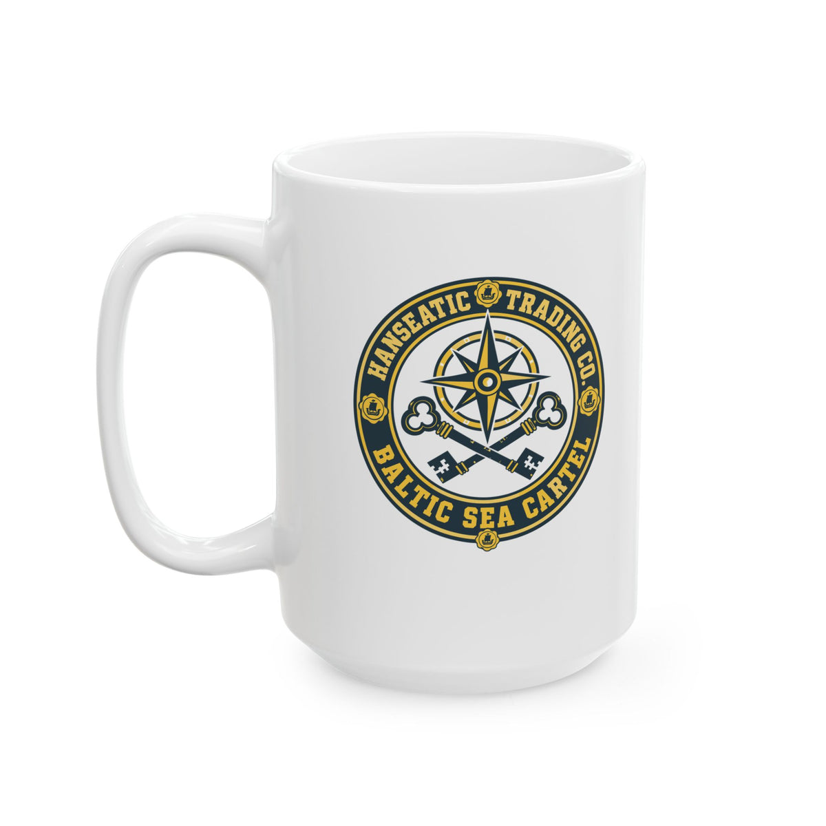 Hanseatic Trading Co Baltic Sea Cartel Ceramic Mug, (11oz, 15oz)