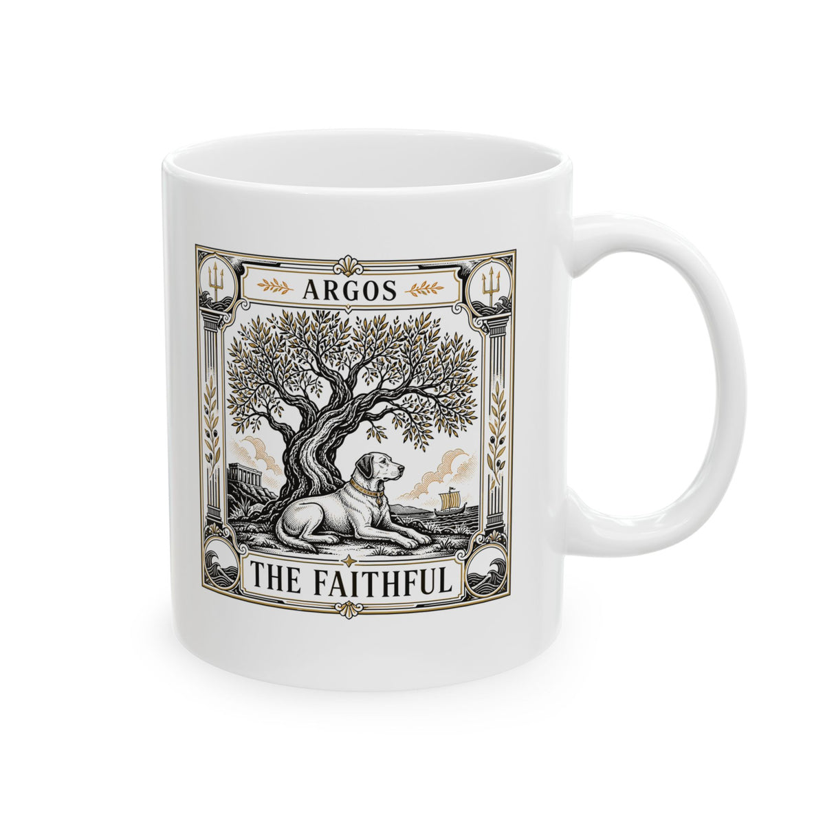 Faithful Argos Tarot Style Ceramic Mug, (11oz, 15oz)