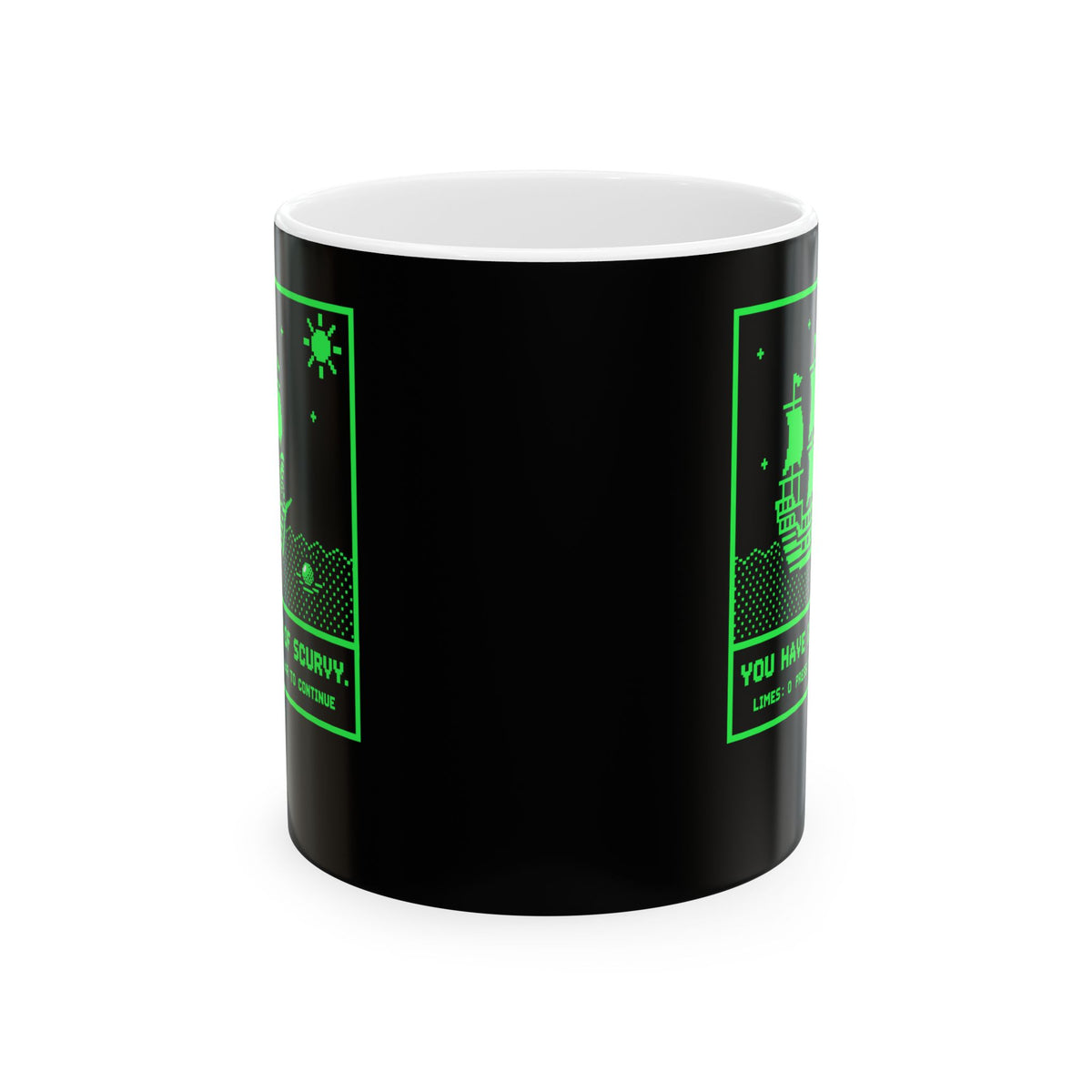 8 Bit Died of Scurvy Ceramic Mug, (11oz, 15oz)