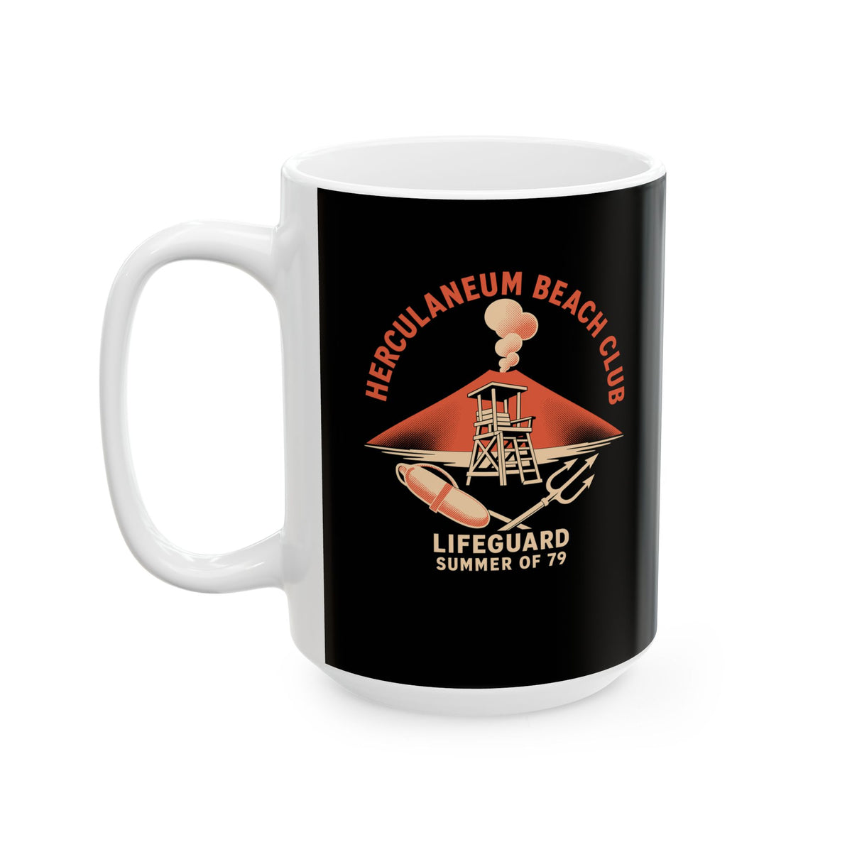 Herculaneum Beach Club Lifeguard Ceramic Mug, (11oz, 15oz)