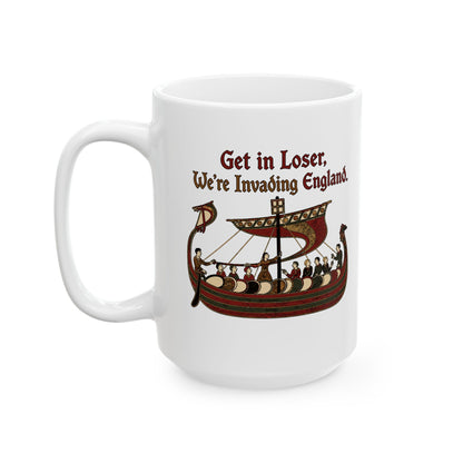 Get in Loser Norman Conquest Tapestry Ceramic Mug, (11oz, 15oz)