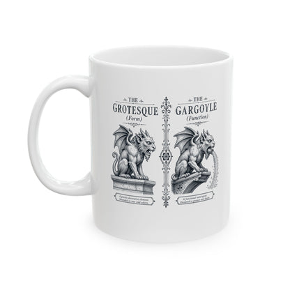 Gargoyle vs Grotesque Ceramic Mug, (11oz, 15oz)