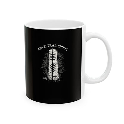 Ogham Script Stone Irish Strength Ceramic Mug, (11oz, 15oz)