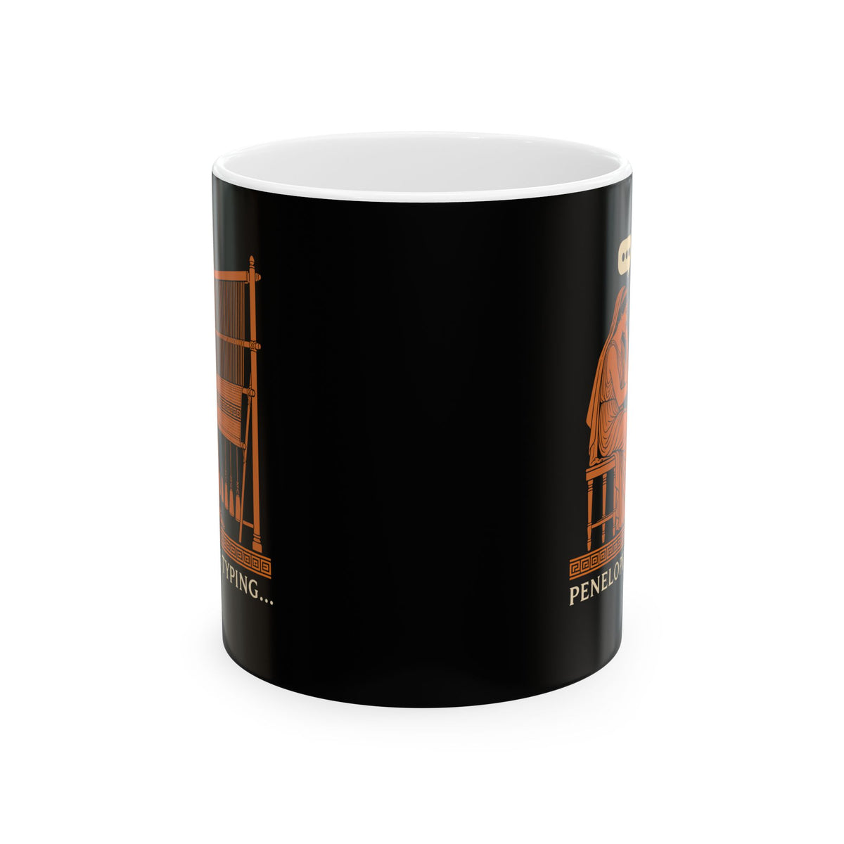Odysseus Penelope Is Typing Red Figure Ceramic Mug, (11oz, 15oz)