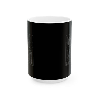 Athena Helmet Aegis Shield Schematic Ceramic Mug, (11oz, 15oz)