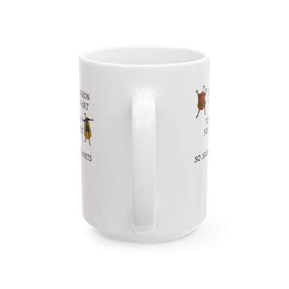 Too Saxon for Shirt Bayeux Tapestry Meme Ceramic Mug, (11oz, 15oz)
