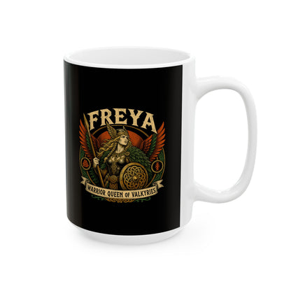 Freya Warrior Queen of the Valkyries Ceramic Mug, (11oz, 15oz)