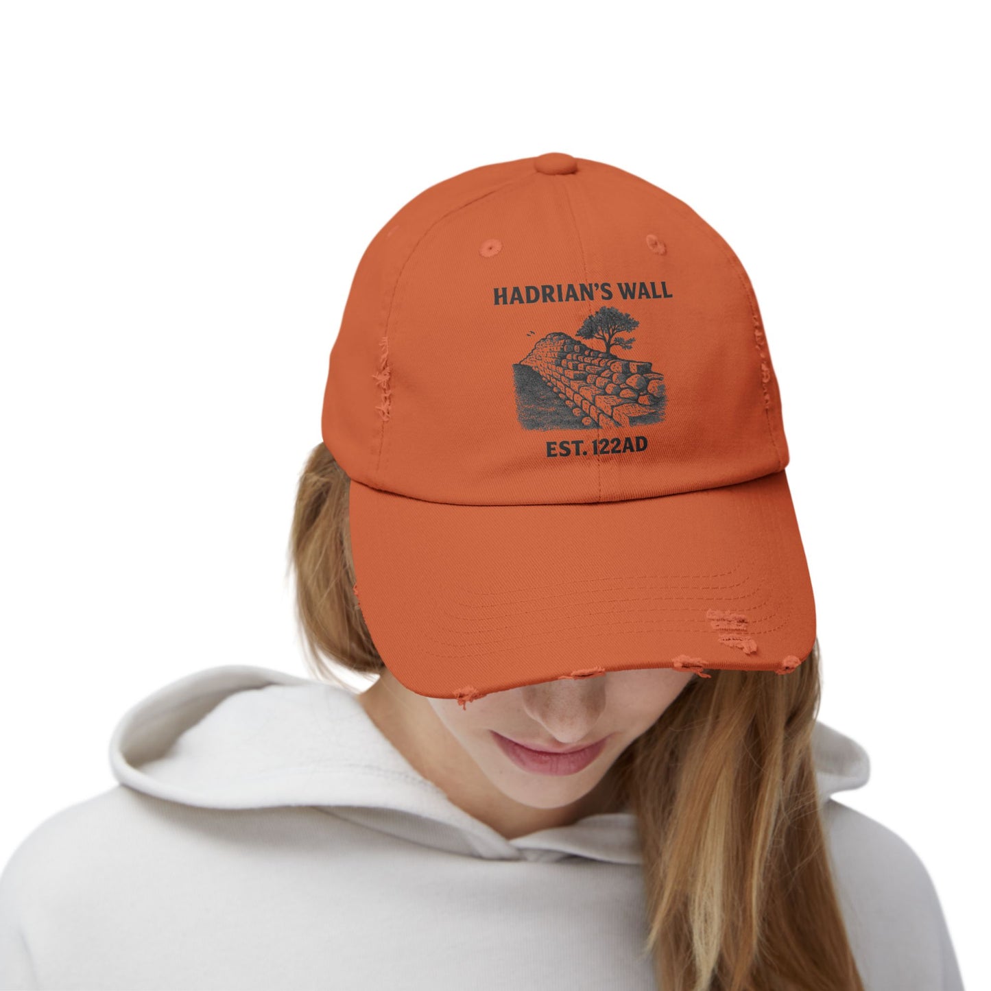 Hadrian's Wall Unisex Distressed Cap