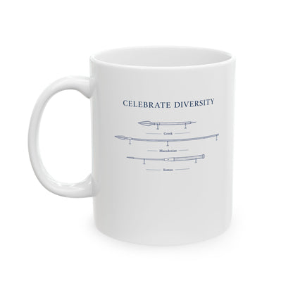 Celebrate Diversity Roman Greek Macedonian Spears Ceramic Mug, (11oz, 15oz)