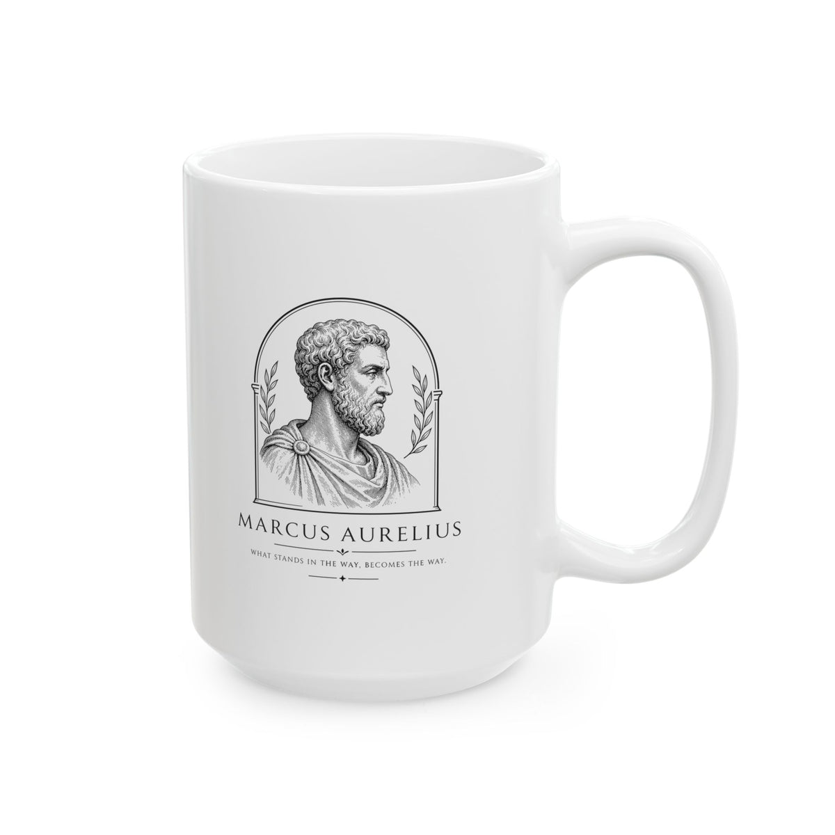 Marcus Aurelius the Way Quote Ceramic Mug, (11oz, 15oz)