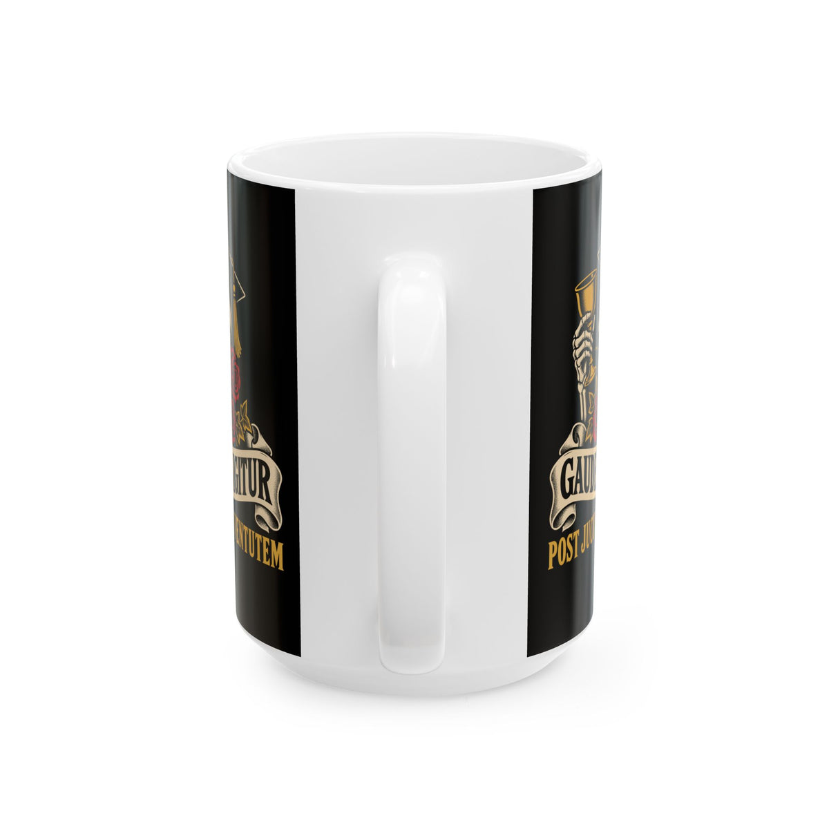 Gaudeamus Igitur Skull Ceramic Mug, (11oz, 15oz)