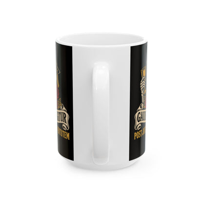Gaudeamus Igitur Skull Ceramic Mug, (11oz, 15oz)