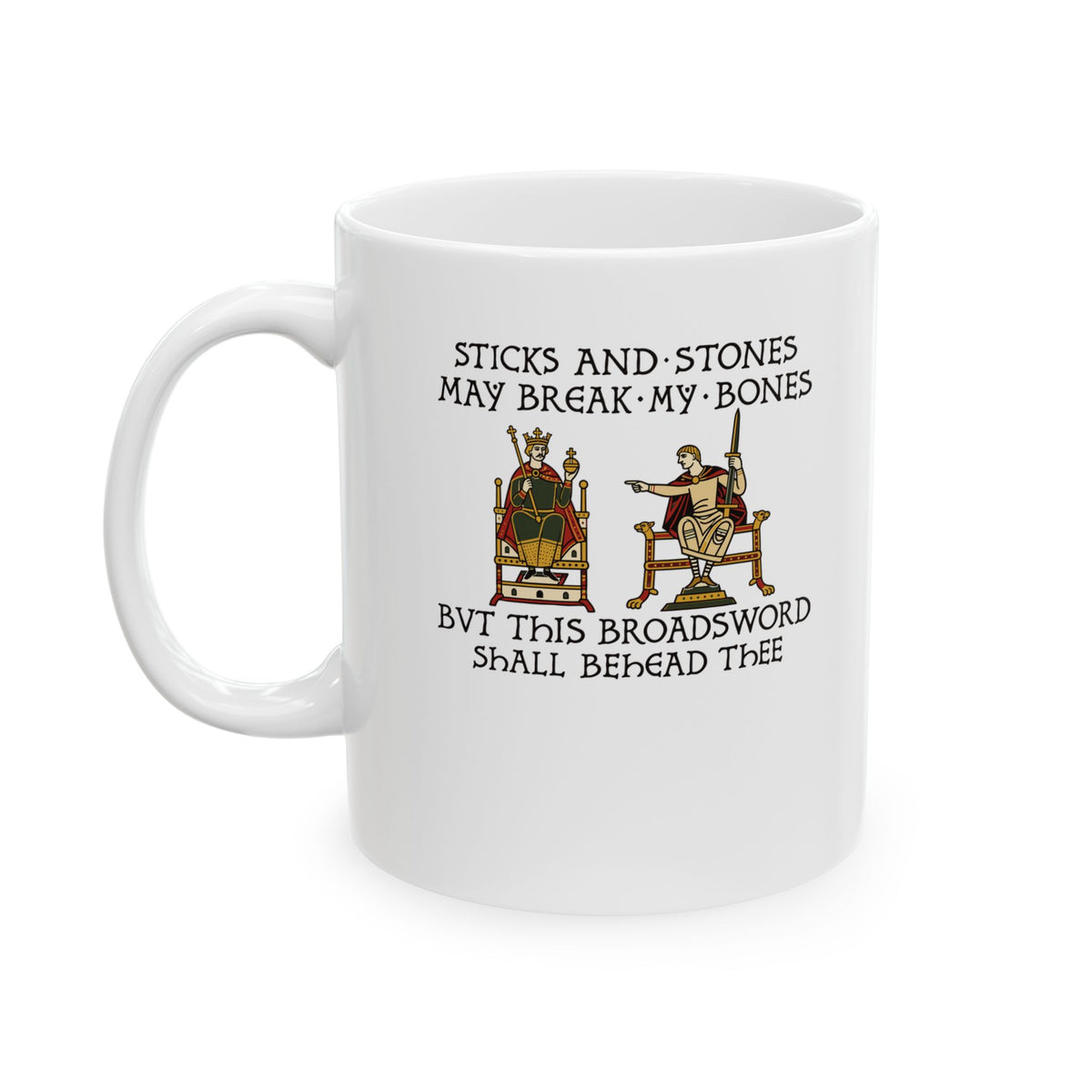 Sticks and Stones Medieval Tapestry Ceramic Mug, (11oz, 15oz)