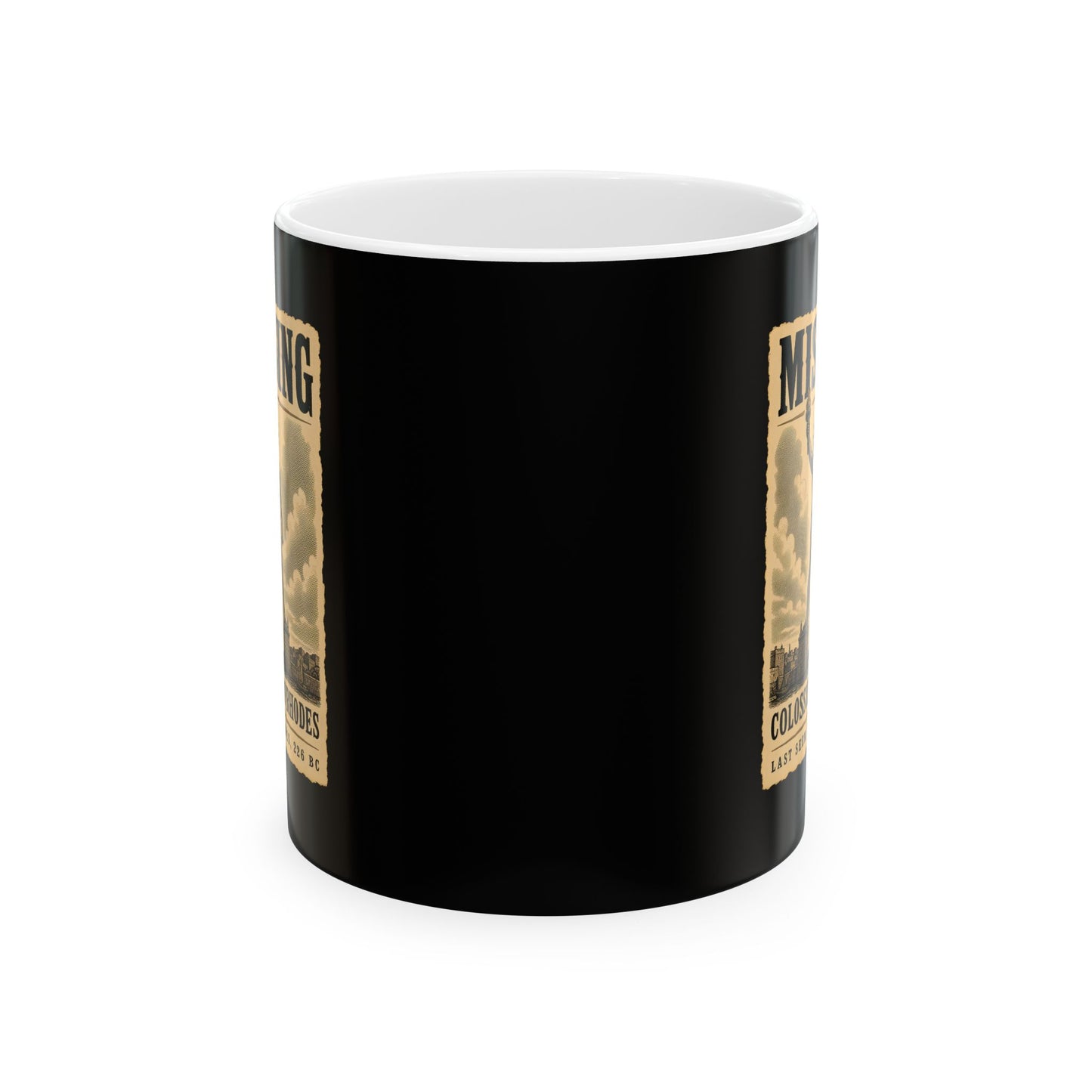 Missing Colossus of Rhodes Poster Ceramic Mug, (11oz, 15oz)