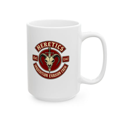 Heretics Inquisition Evasion Crew Ceramic Mug, (11oz, 15oz)