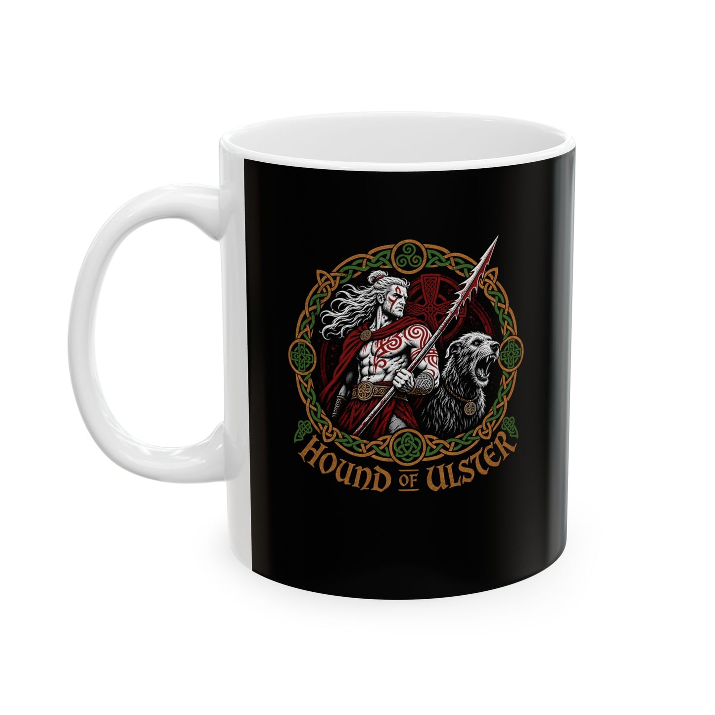 Hound of Ulster Cu Chulainn Ceramic Mug, (11oz, 15oz)
