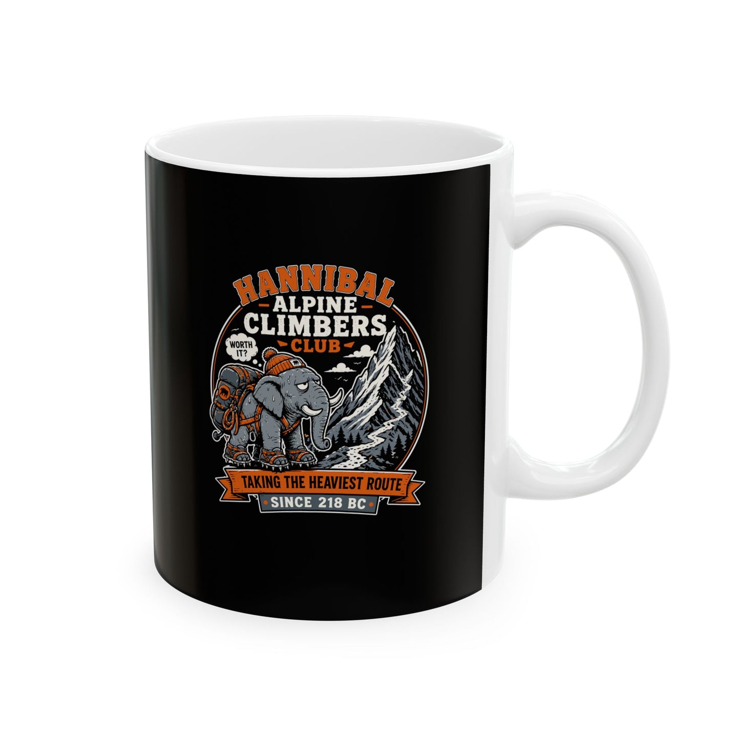 Hannibal Alpine Climbers Club Heaviest Route Ceramic Mug, (11oz, 15oz)