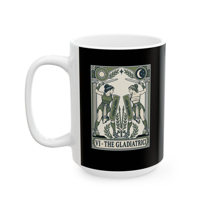 The Gladiatrici Tarot Ceramic Mug, (11oz, 15oz)