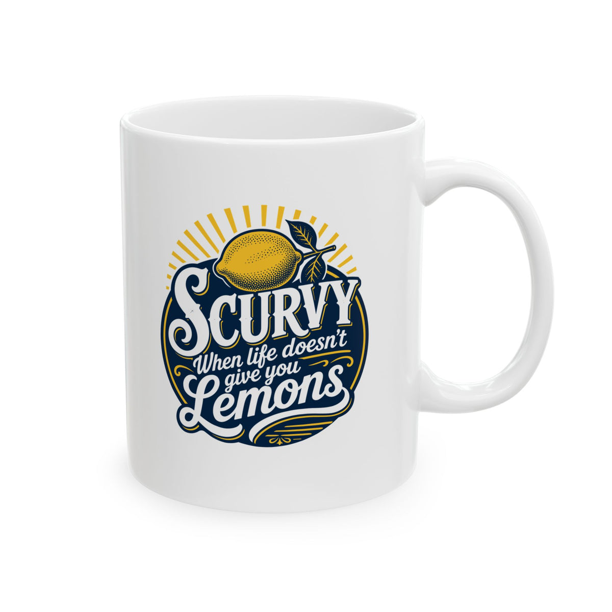 Scurvy Lemons Ceramic Mug, (11oz, 15oz)