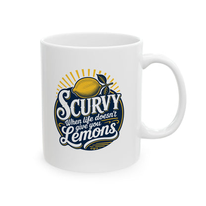 Scurvy Lemons Ceramic Mug, (11oz, 15oz)