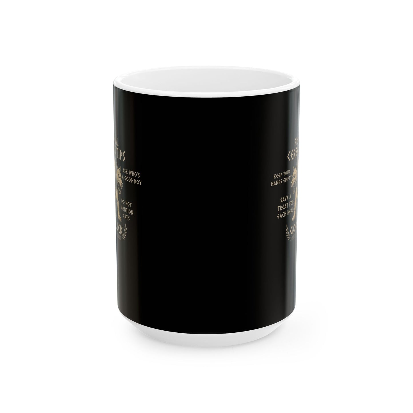 Practical Cerberus Tips Ceramic Mug, (11oz, 15oz)