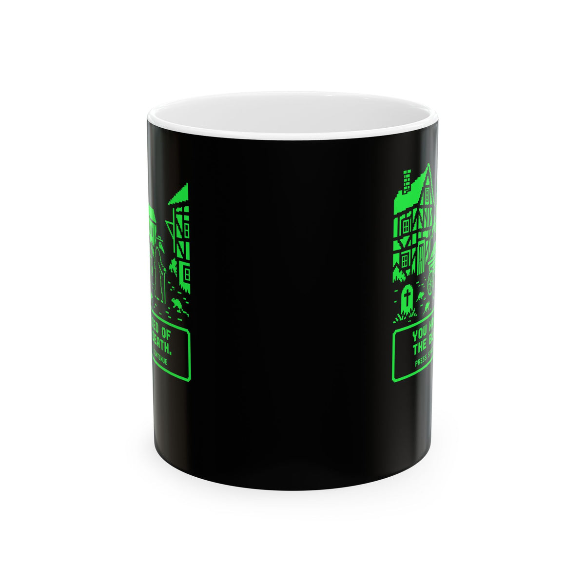 8 Bit Died of Black Plague Ceramic Mug, (11oz, 15oz)