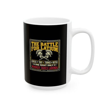 Aeneas Battle for Latium Ceramic Mug, (11oz, 15oz)