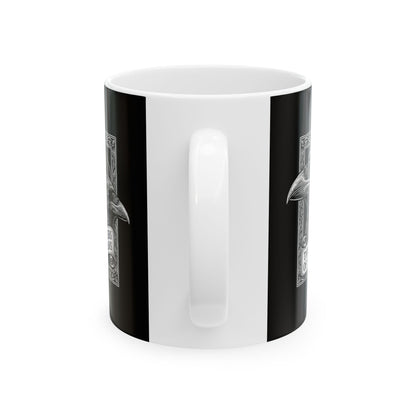 Huginn and Muninn Odin Ravens the Watchers Ceramic Mug, (11oz, 15oz)