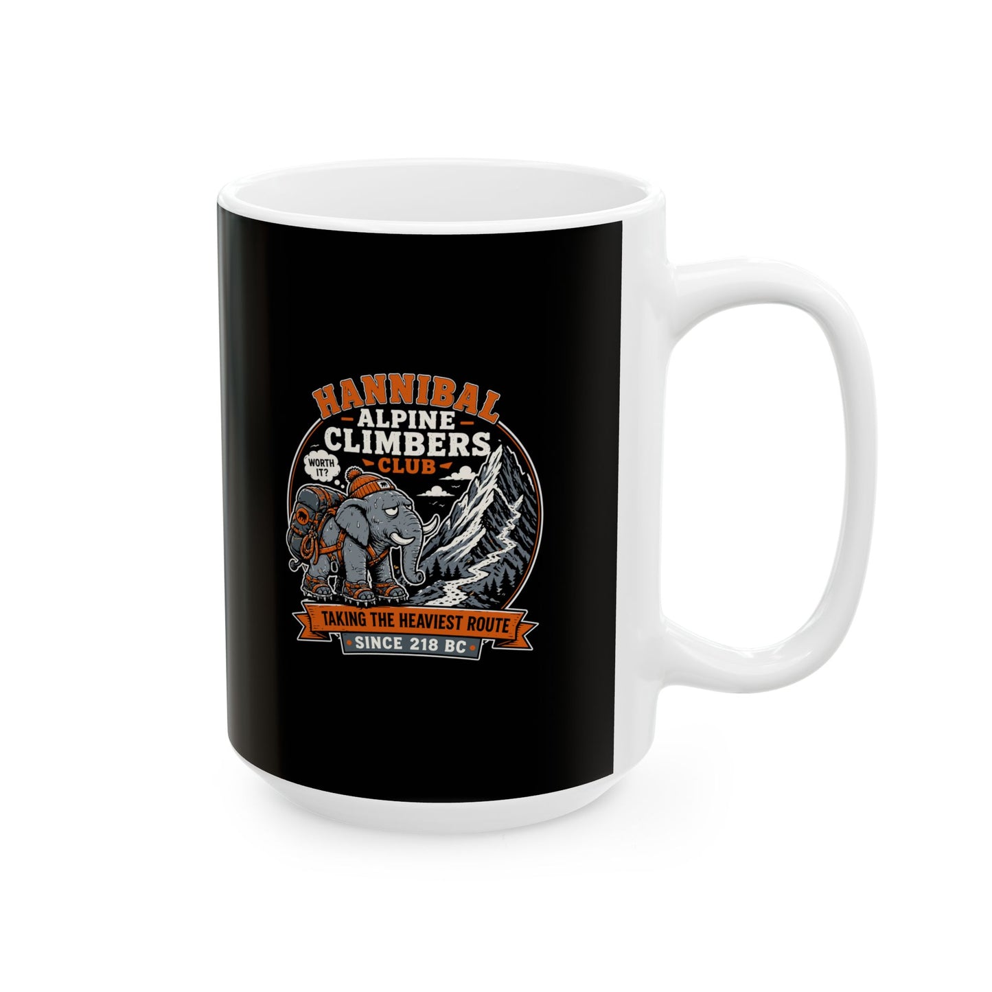 Hannibal Alpine Climbers Club Heaviest Route Ceramic Mug, (11oz, 15oz)